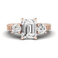 Belladonna Emerald Diamond Bridal Set (Lab Grown Igi Cert) rosegold