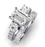 Belladonna Emerald Diamond Bridal Set (Lab Grown Igi Cert) whitegold