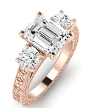 Belladonna Emerald Diamond Engagement Ring (Lab Grown Igi Cert) rosegold