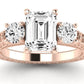 Belladonna Emerald Diamond Engagement Ring (Lab Grown Igi Cert) rosegold