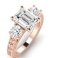 Belladonna Emerald Diamond Engagement Ring (Lab Grown Igi Cert) rosegold