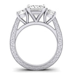 Belladonna Emerald Moissanite Bridal Set whitegold