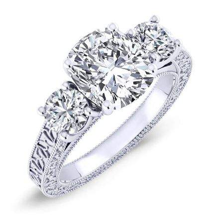 2.00 ct - Belladonna - GIA Natural Cushion Diamond Engagement Ring