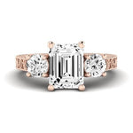 Belladonna Emerald Diamond Bridal Set (Lab Grown Igi Cert) rosegold