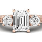 Belladonna Emerald Diamond Engagement Ring (Lab Grown Igi Cert) rosegold