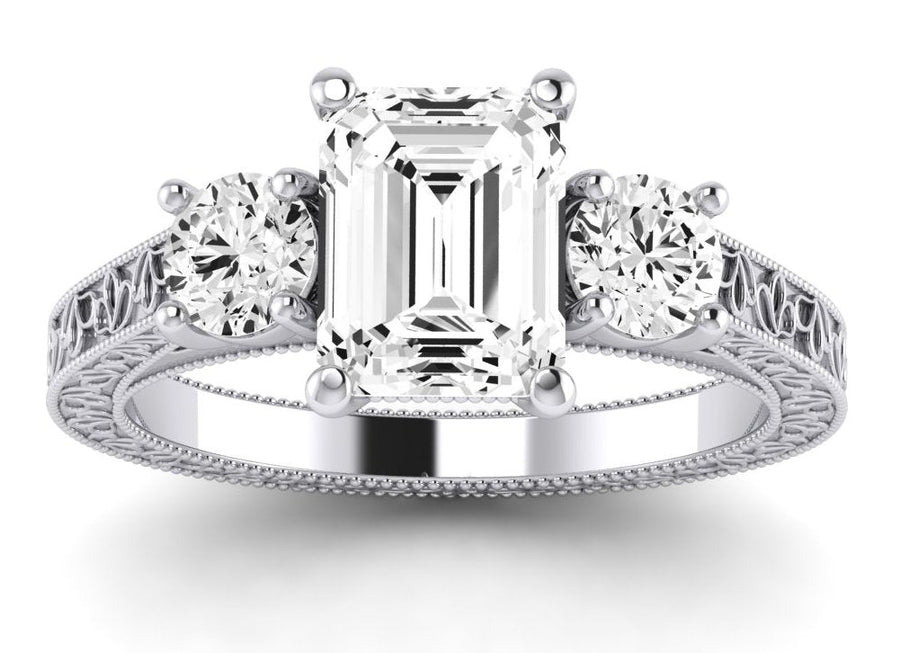 2.00 ct - Belladonna - GIA Natural Emerald Diamond Engagement Ring