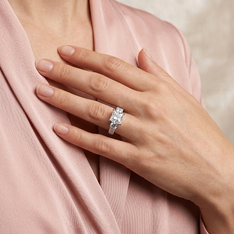 Belladonna - GIA Natural Princess Diamond Engagement Ring