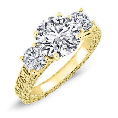 Belladonna Round Diamond Engagement Ring (Lab Grown Igi Cert) yellowgold