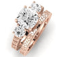 Belladonna Diamond Matching Band Only (does Not Include Engagement Ring) For Ring With Cushion Center rosegold