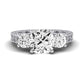 Belladonna Diamond Matching Band Only (does Not Include Engagement Ring) For Ring With Cushion Center whitegold