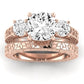 Belladonna Diamond Matching Band Only (does Not Include Engagement Ring) For Ring With Cushion Center rosegold