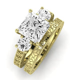 Belladonna Diamond Matching Band Only (does Not Include Engagement Ring) For Ring With Princess Center yellowgold