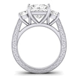 Belladonna Diamond Matching Band Only (does Not Include Engagement Ring) For Ring With Princess Center whitegold