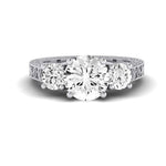 Belladonna Diamond Matching Band Only (does Not Include Engagement Ring) For Ring With Round Center whitegold
