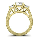 Belladonna Diamond Matching Band Only (does Not Include Engagement Ring) For Ring With Round Center yellowgold