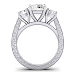 Belladonna Diamond Matching Band Only (does Not Include Engagement Ring) For Ring With Round Center whitegold