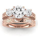 Belladonna Diamond Matching Band Only (does Not Include Engagement Ring) For Ring With Round Center rosegold