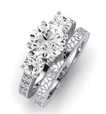 Belladonna Diamond Matching Band Only (does Not Include Engagement Ring) For Ring With Round Center whitegold