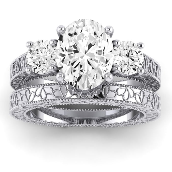 2.00 ct - Belladonna - Oval Moissanite Bridal Set