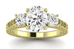 Belladonna Oval Moissanite Engagement Ring yellowgold