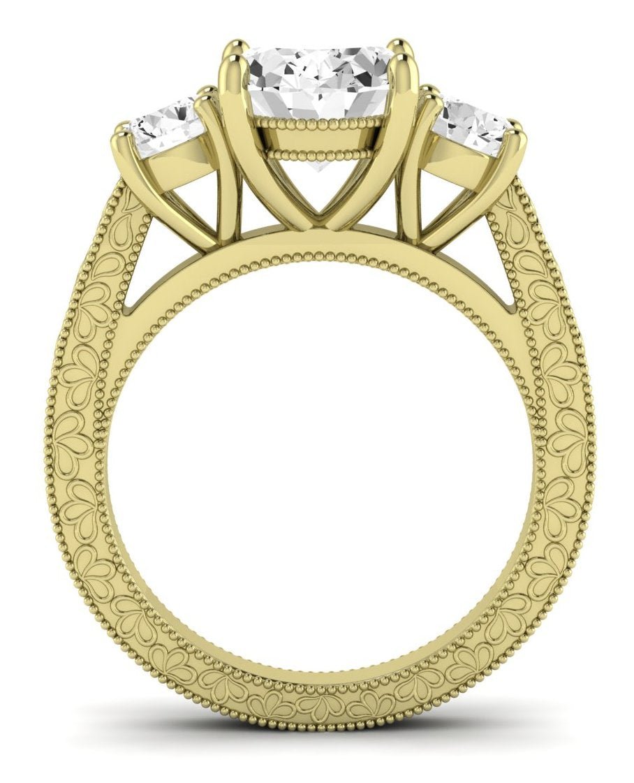 Belladonna Oval Moissanite Engagement Ring yellowgold