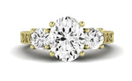 Belladonna Oval Moissanite Engagement Ring yellowgold