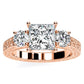 Belladonna Princess Diamond Engagement Ring (Lab Grown Igi Cert) rosegold