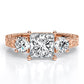 Belladonna Princess Diamond Engagement Ring (Lab Grown Igi Cert) rosegold