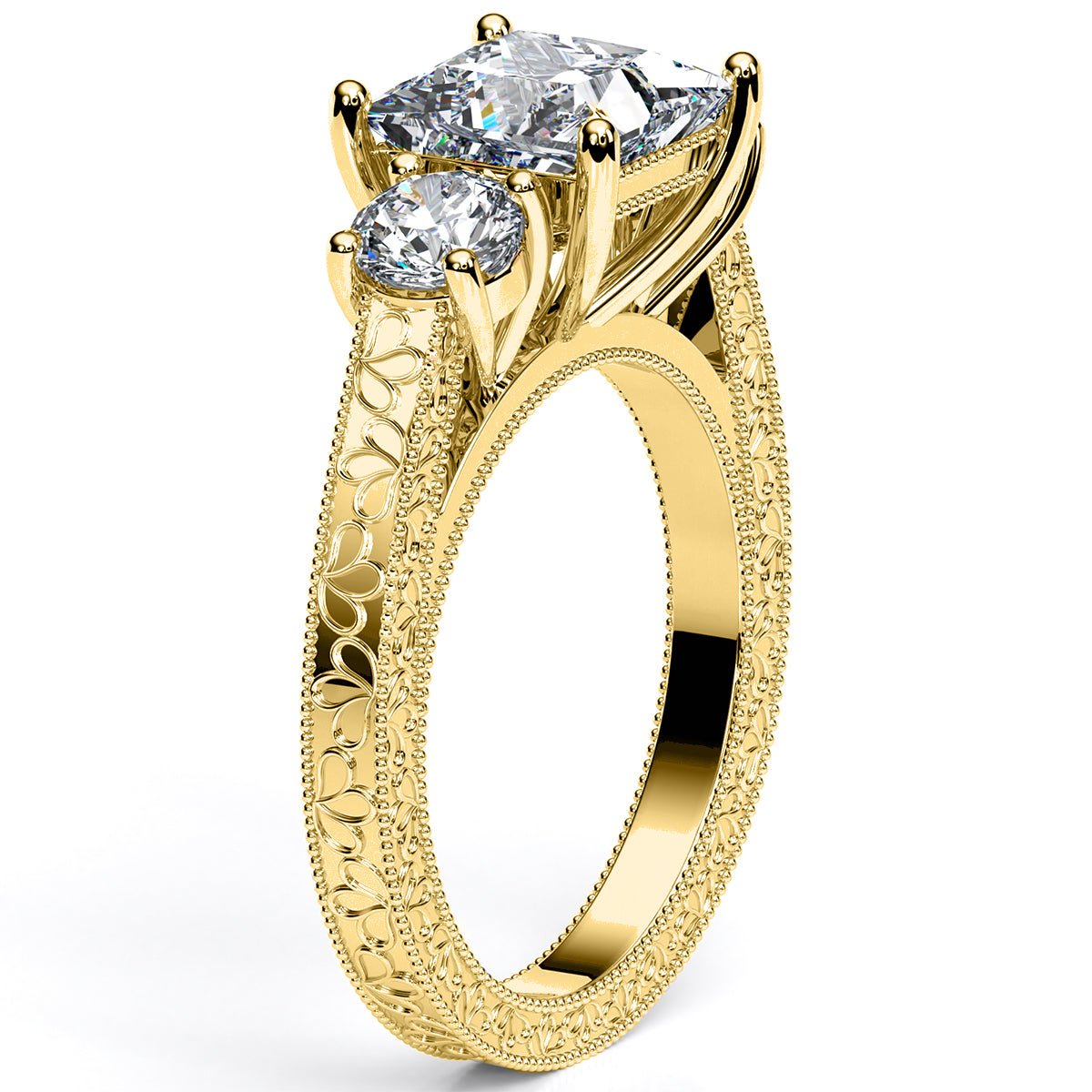 Belladonna Princess Diamond Engagement Ring (Lab Grown Igi Cert) yellowgold