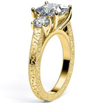 Belladonna Princess Moissanite Engagement Ring yellowgold