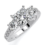 Belladonna Princess Moissanite Engagement Ring whitegold