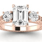 Belladonna Emerald Diamond Engagement Ring (Lab Grown Igi Cert) rosegold