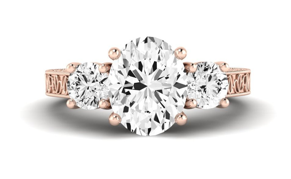 Belladonna Oval Diamond Engagement Ring (Lab Grown Igi Cert) rosegold