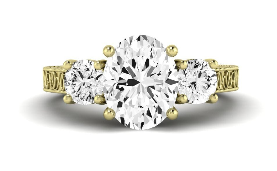 Belladonna Oval Diamond Engagement Ring (Lab Grown Igi Cert) yellowgold