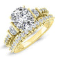 Belle Cushion Diamond Bridal Set (Lab Grown Igi Cert) yellowgold