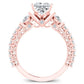 Belle Diamond Matching Band Only (engagement Ring Not Included) For Ring With Princess Center rosegold