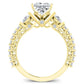 Belle Princess Diamond Engagement Ring (Lab Grown Igi Cert) yellowgold