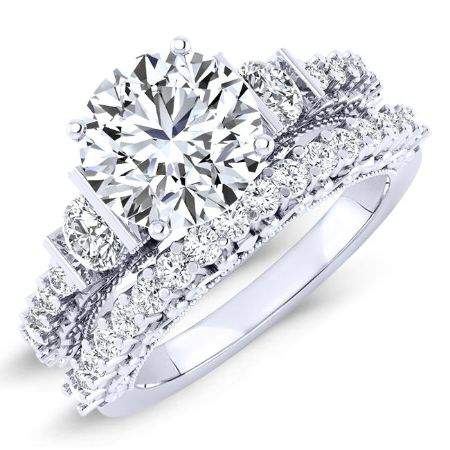 1.00 ct - Belle - GIA Natural Round Diamond Bridal Set
