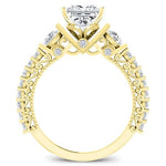 Belle Princess Moissanite Engagement Ring yellowgold