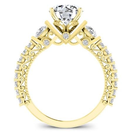 Belle Round Diamond Engagement Ring (Lab Grown Igi Cert) yellowgold