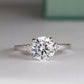 Bellflower Round Diamond Engagement Ring (Lab Grown Igi Cert) whitegold