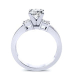 Bellflower Diamond Matching Band Only (engagement Ring Not Included) For Ring With Cushion Center whitegold
