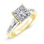 Bergamot Diamond Matching Band Only (engagement Ring Not Included) For Ring With Princess Center yellowgold