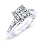 Bergamot Diamond Matching Band Only (engagement Ring Not Included) For Ring With Princess Center whitegold