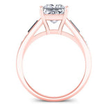 Bergamot Diamond Matching Band Only (engagement Ring Not Included) For Ring With Princess Center rosegold