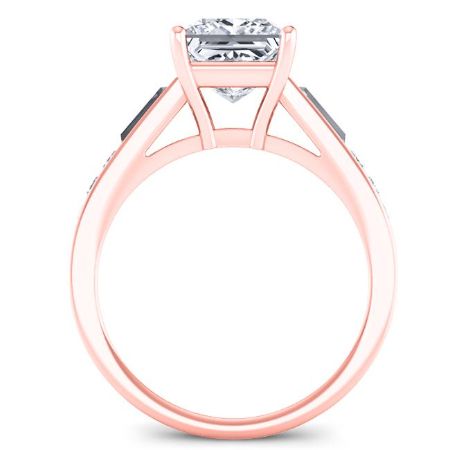 Bergamot Diamond Matching Band Only (engagement Ring Not Included) For Ring With Princess Center rosegold