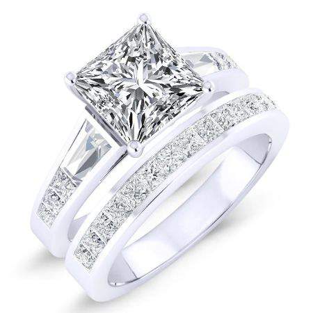 Bergamot Princess Moissanite Bridal Set whitegold