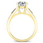 Bergamot Round Moissanite Bridal Set yellowgold