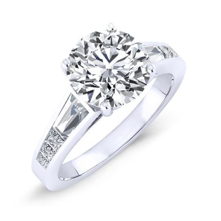 Bergamot Round Moissanite Bridal Set whitegold