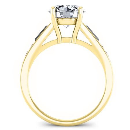 Bergamot Round Moissanite Engagement Ring yellowgold